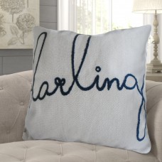 Gracie Oaks Barter Darling Embroidered Cotton Throw Pillow XRL8716